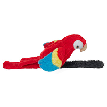 Wild Republic Perching Parrot Scarlet Macaw Stuffed Animal - 7"