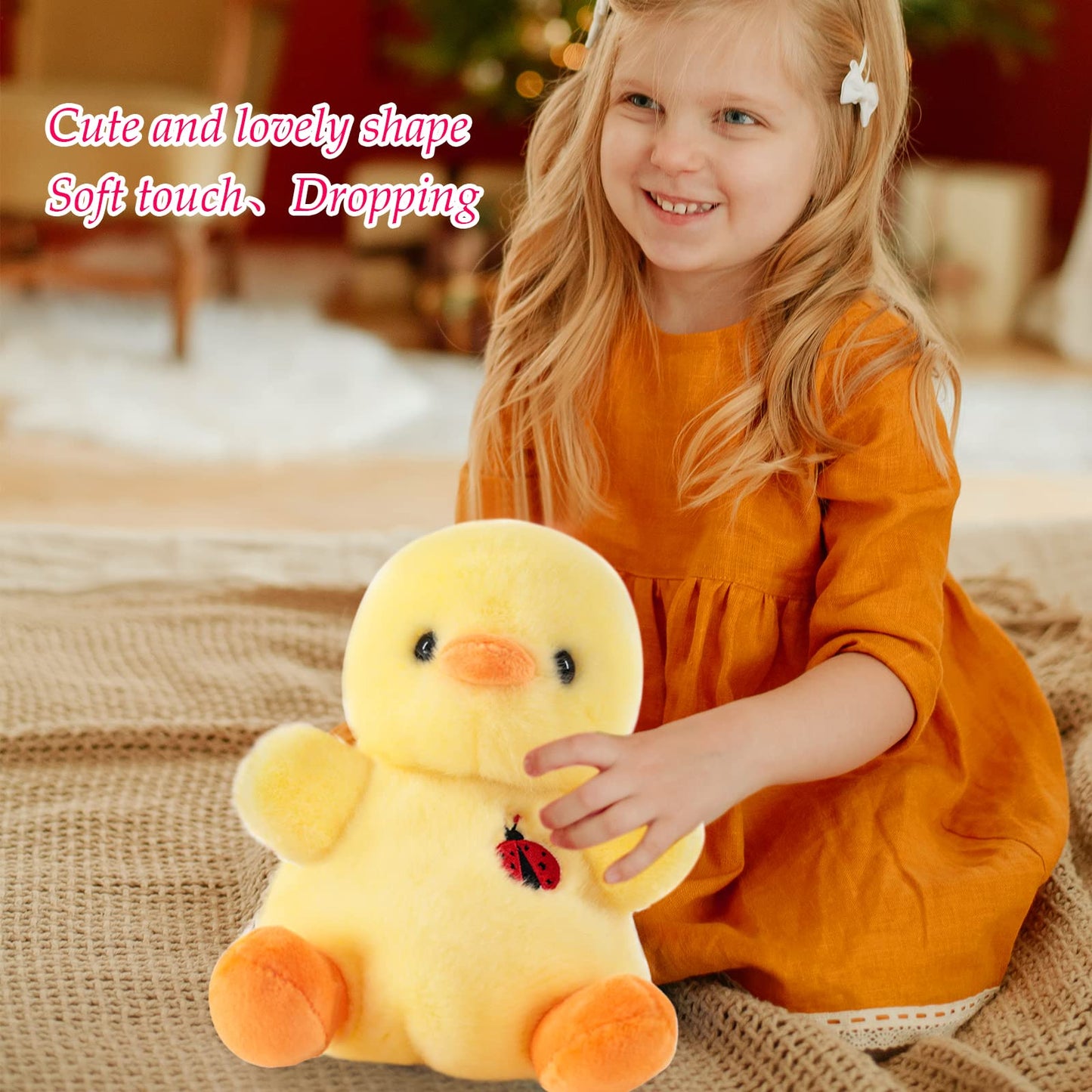 Sew Butiful 8" Duck Stuffed Animals Plush, Cute Plushies for Animal Themed Parties Teacher Student Award, Animal Toys for Baby, Boy, Girls, Great