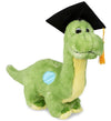 DolliBu Green Dinosaur Graduation Plush Toy - Super Soft Plush Graduation Stuffed Animal Dress Up with Gown & Cap with Tassel Outfit - Congratulatory
