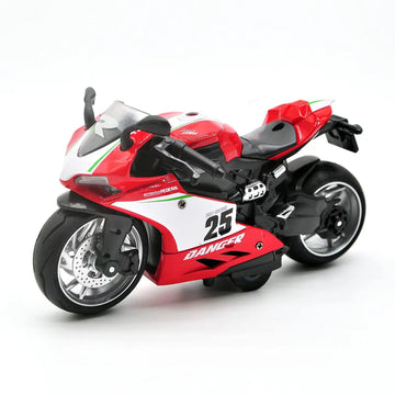 CYYSFIVQZ Toy Motorcycle,Pull Back Motorcycle Toy with Sounds and Lights,1:12 Scale Motorcycle Model Toy for Kids, Pull Back Vehicle for Age 3+ Year