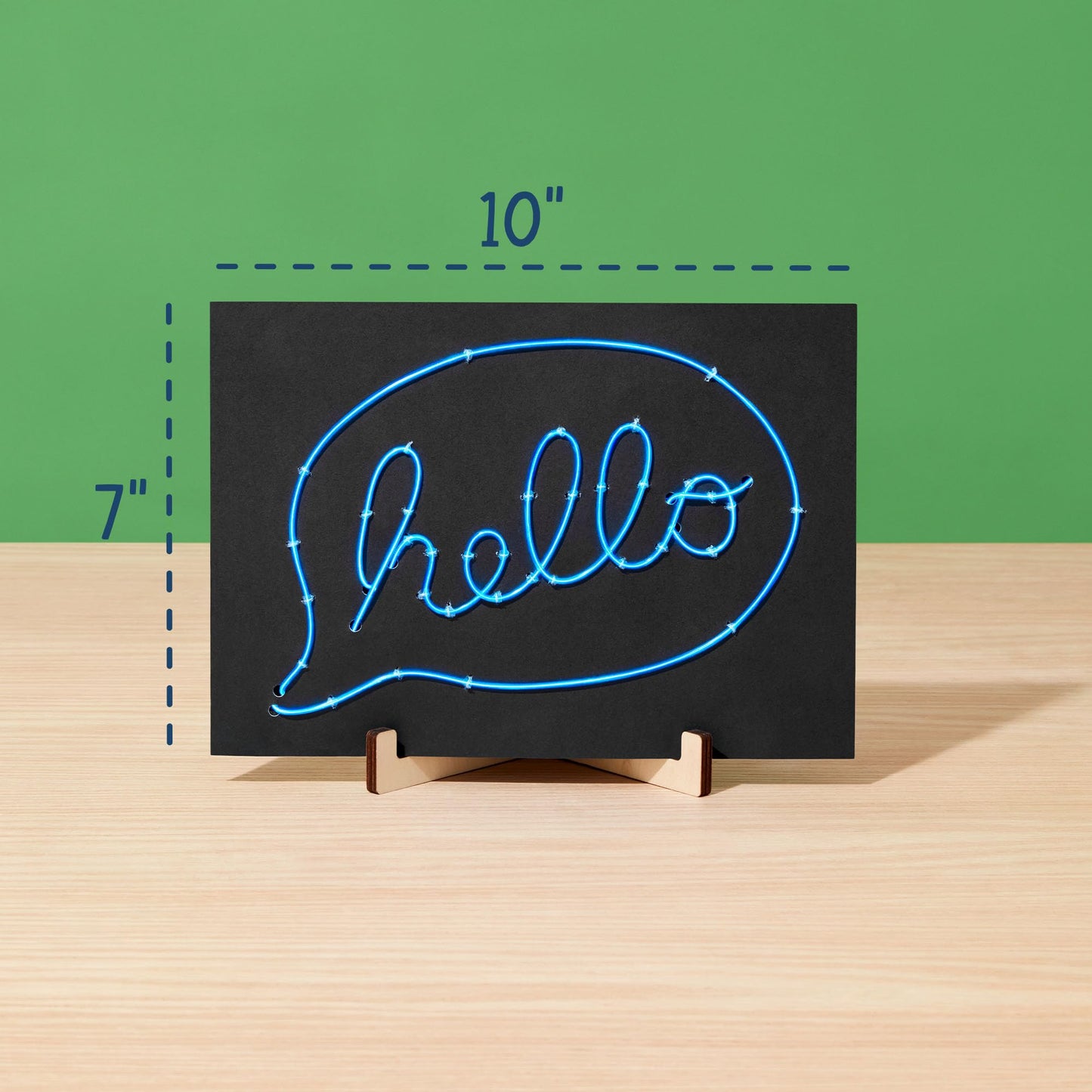 KiwiCo DIY Light-Up Wire Art STEM Kit, Ages 9+ - Electroluminescent Neon Sign Gift for Kids | Includes Battery Packs & Templates | Educational Science