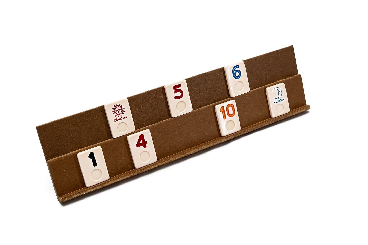 Bello Games New York, Inc. Spring Street Deluxe Designer Rummy Game Set with Wooden Racks and Large Size Engraved Numbers in a Blue Velour Case