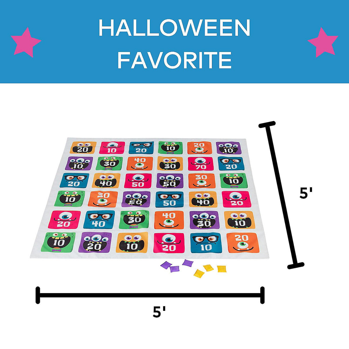 Halloween Floor TOSS Game - Toys - 7 Pieces