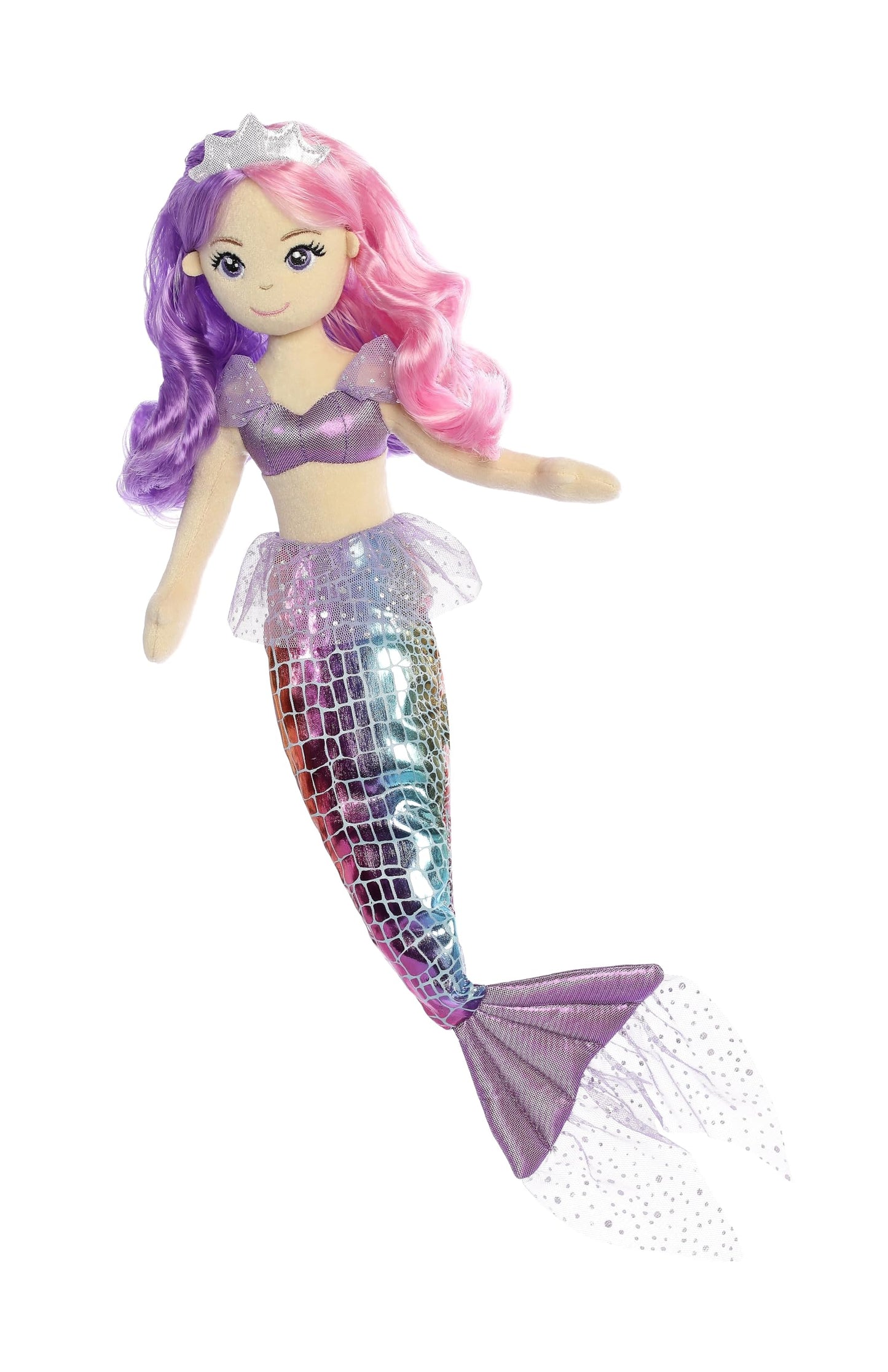 Aurora® Enchanting Sea Sparkles™ Rainbow Sea Iris™ Stuffed Doll - Imaginative Play with Magical Companions - Perfect for Kid's Birthdays