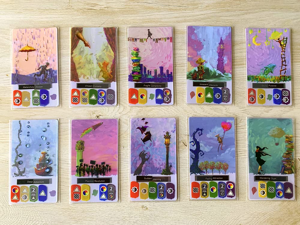 Canvas - Strategic, Artistic, Card Crafting Game, Solo or up to 5 Players, Age 14+, Award-Winning Board Game with Transparent Cards, Premium