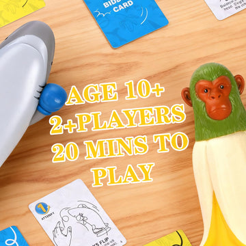 SOYUOI Banana Monkey VS SharkMan - Exciting Flip-Standing Throwing Game | Ultimate Family & Party Fun | Perfect for Gatherings & Game Nights |