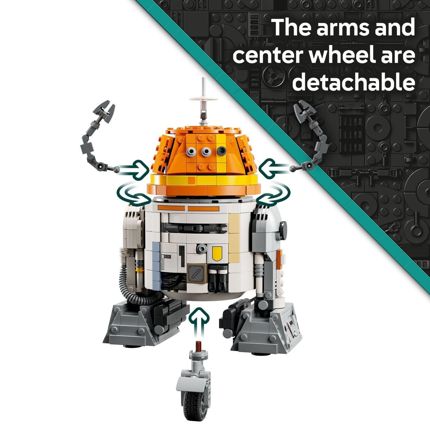 LEGO Star Wars: Ahsoka Chopper (C1-10P) Astromech Droid Set - Building Toy for Kids, Ages 10+ - Makes a Great Gift for Boys and Girls - Model Kit