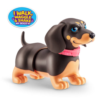 Pets Alive Booty Shakin' Pups (Frenchie & Dachshund) by ZURU 2 Pack Interactive Mini Dog Toys That Walk, Waggle, and Booty Shake, Electronic Puppy Toy