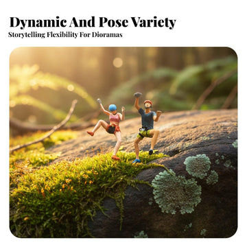 Resin 1:87 Miniature People Figurines, Painter Figurines Tiny People Desktop Decor for Layout Accessories Table Scene Micro Landscape, Green