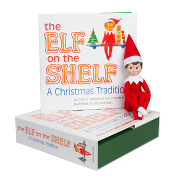 The Elf on the Shelf: A Christmas Tradition - Blue Eyed North Pole Elf Boy with Elf Pets: A Saint Bernard Tradition