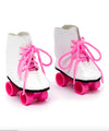 White and Hot Pink Rollerskates for 18-Inch Dolls | Premium Quality & Trendy Design | Dolls Clothes