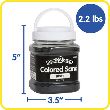 READY 2 LEARN Colored Sand | Black | 2.2 lbs | Play Sand for Kids | Perfect for Arts and Crafts, Sensory Bins, Wedding Decorations and Vase Filler