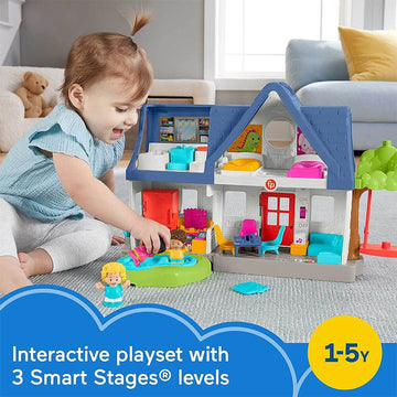 Fisher-Price Little People Toddler Toy Friends Together Play House, Learning Playset with 10 Pieces for Preschool Pretend Play Kids Ages 1+ Years