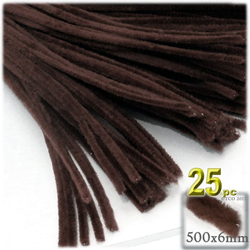 The Crafts Outlet Chenille Stems, Pipe Cleaner, 20-inch (50-cm), 25-pc, Black