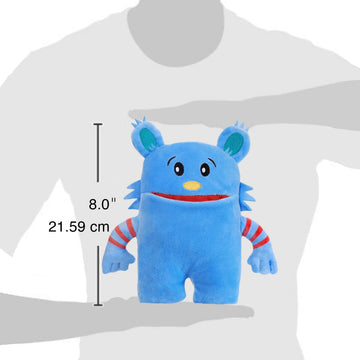 Blue Monster Tooth Fairy Pillow and Book Set | 8" Plush with Pocket for Lost Teeth & Hardcover Storybook w/Tracker, Q&A for Boys Girls Children of All