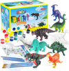 BAODLON Kids Arts Crafts Set Dinosaur Toy Painting Kit - 10 Dinosaur Figurines, Decorate Your Dinosaurs, Create a Dino World Painting Toys Gifts