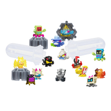 MrBeast Lab Swarms Series 3, Hyper Fusion Series, 14 Pack Collectible Micro Beasts, 14 Collectible Stickers & 4 Fusion Caps to Build Out Your Own