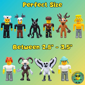 Lemoneon Action Figures Toys 10 Pcs - Deer Owl Wolf Ram and Others - Collection for Video Game Fans