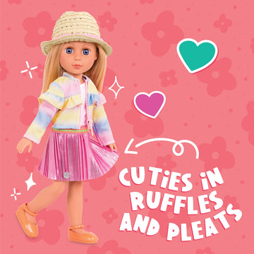 Glitter Girls - 14-Inch Doll Outfit Bundle - 3 Fashion Outfits - Rainbow Jacket, Cat - Ears, Sweater Dress - Clothes & Accessories - Fashion Pack - 3+