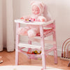 ROBOTIME Wooden Baby Doll High Chair - Pretend High Chair Toys for 18" Dolls - Doll Feeding Chair Toy with Tray - Baby Doll Furniture for Girls Ages