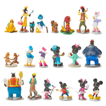 Disney Store Official Mickey Mouse & Friends Mega Figure Set - 20 Fully Sculpted Figurines - Includes Mickey, Minnie, Donald, Goofy, Pluto, & More