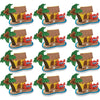 Fun Express 3D Tropical Island Scene Craft Kit - Craft Kits - VBS 2026 Vacation Bible School Supplies/Decor - 12 Pieces