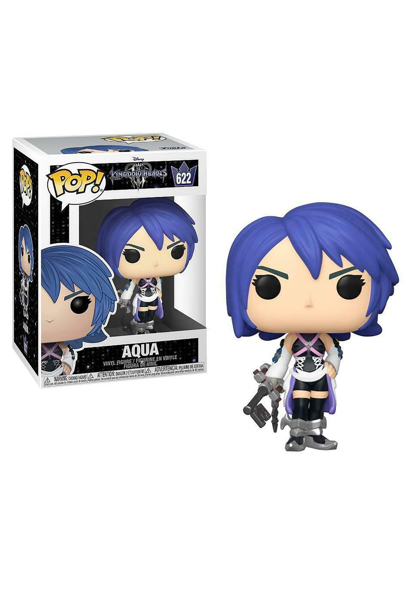 Funko Pop! Disney: Kingdom Hearts 3 - Aqua, Multicolor, 3.75 inches