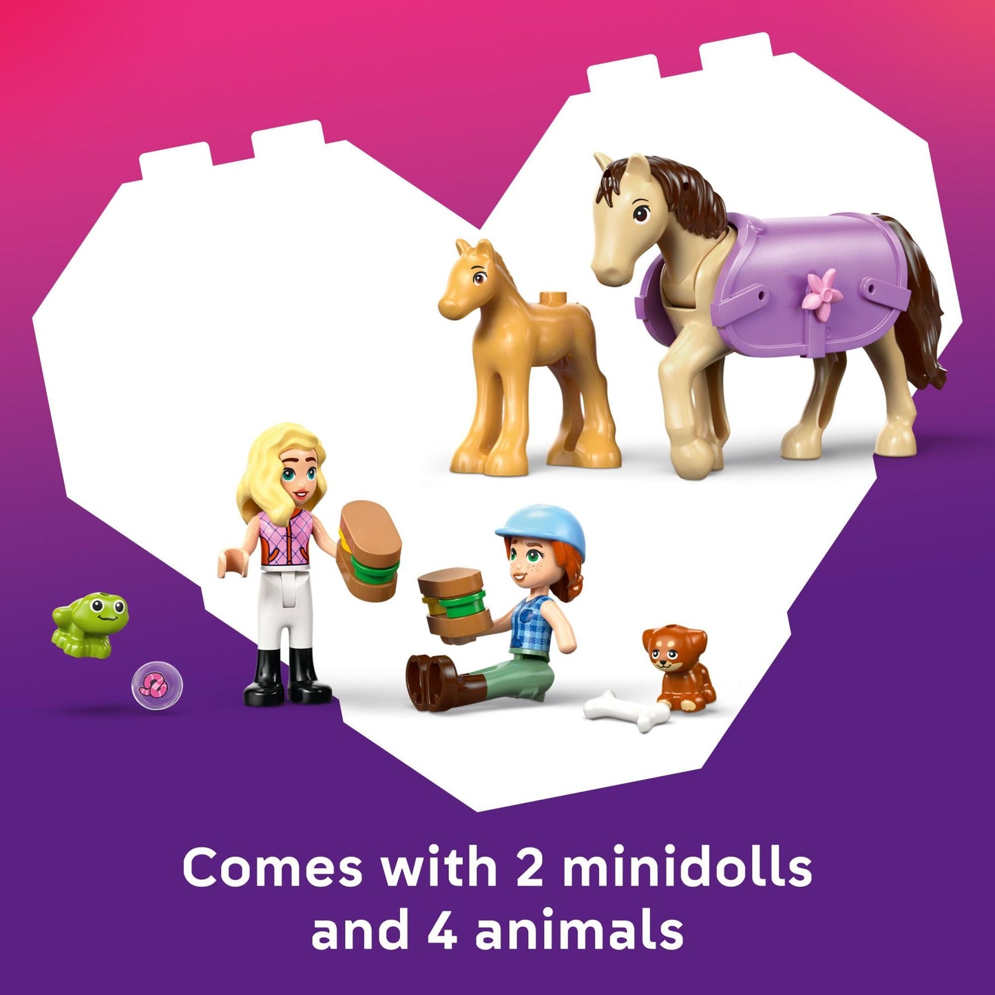 LEGO Friends Horse & Baby Foal Trailer Building Toy for Girls & Boys - Pretend Play Set for Kids, Ages 7+ - W/Autumn & Matilde Minidolls, Toy Animals
