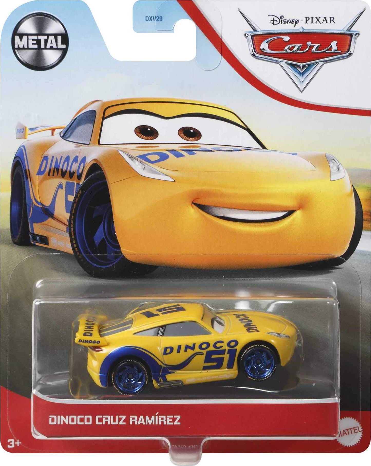 Disney Car Toys Dinoco Cruz Ramirez, Miniature, Collectible Racecar Automobile Toys Based on Cars Movies, for Kids Age 3 and Older, Multicolor