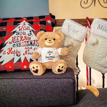DIBSIES Personalized Baby's 1st Christmas Teddy Bear - 12"