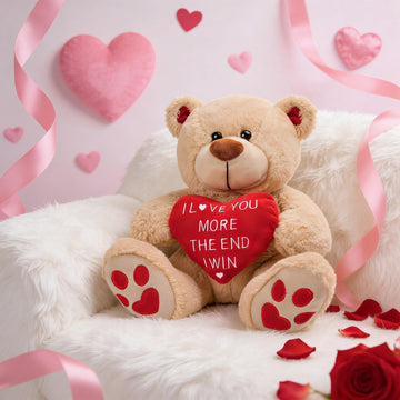 CaseTank Valentines Day Gifts for Her Kids: 10 Inches Teddy Bear Funny Cute Stuffed Animal Plush Present, Valentines Day Birthday Gifts for Him Women