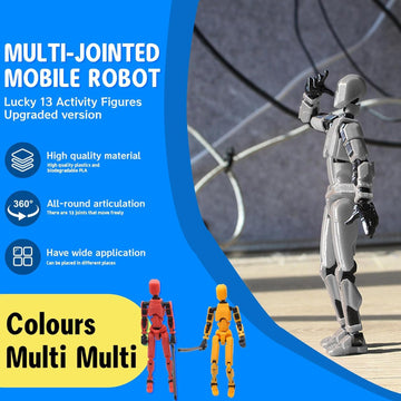 MerryXD T13 3D Action Figure,Assembly Completed Dummy Nova Titan Lucky 13 Action Figure 3D Printed Multi-Jointed Movable Toy Purple