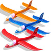 Tivcck 3 Pack LED Foam Airplane Toys, 17.5" Large Throwing Foam Plane, 2 Flight Mode Glider Flying Toy for Kids, Ages 3+