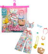 Barbie Storytelling Fashion Pack of Doll Clothes Inspired by Roxy: Matching Floral Top & Pants with 7 Accessories Dolls Including Pineapple Purse