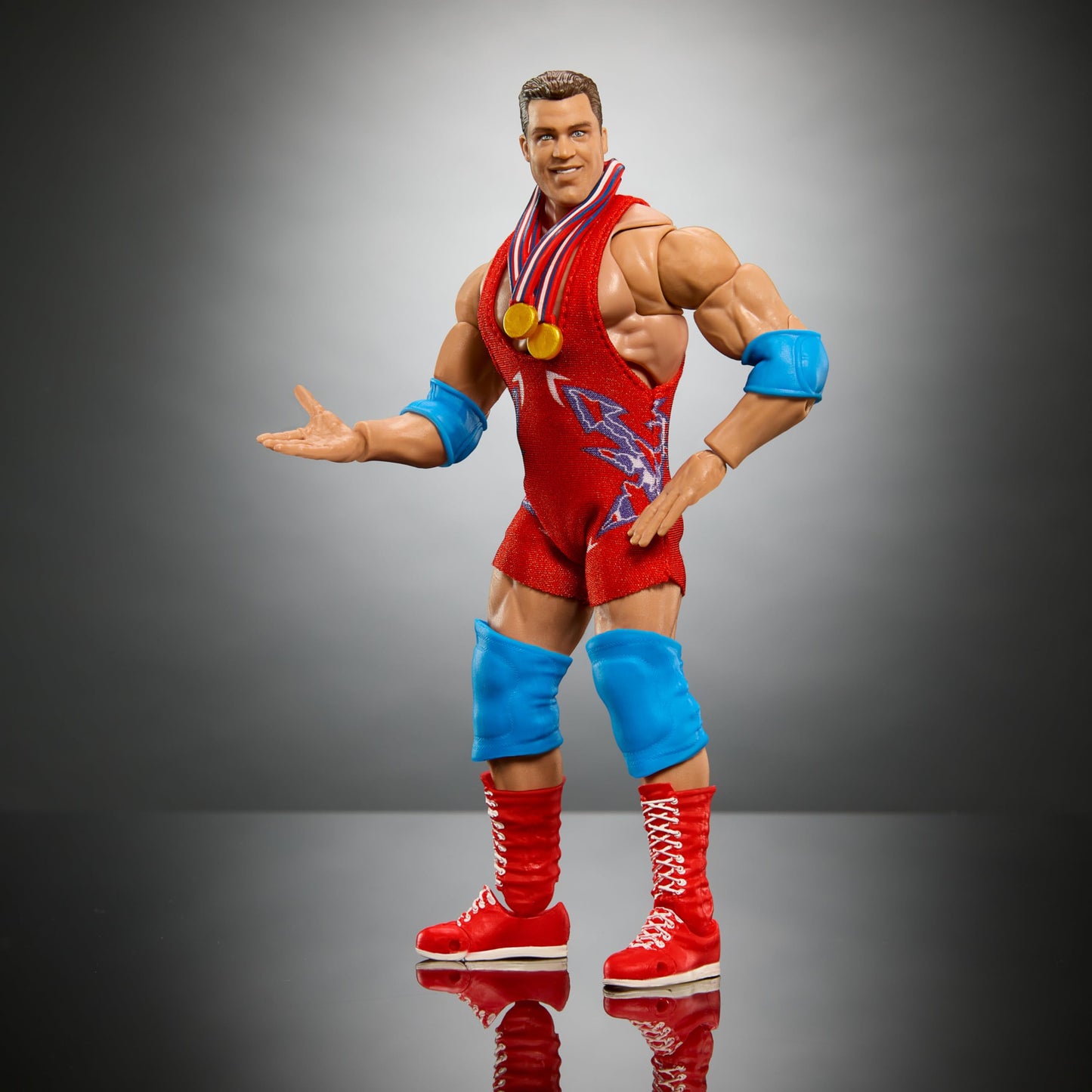 Mattel WWE Ultimate Edition Action Figure & Accessories, 6-inch Kurt Angle Collectible Set, Swappable Heads & Hands, Entrance Gear & 30 Articulation