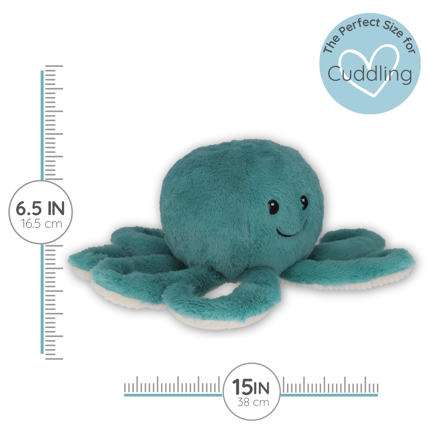 Octopus - Microwavable & Weighted Plush Stuffed Animal - Heated Plushie for Warmth - Cute, Soft, Cozy Toy for Adults & Children (Boys, Girls