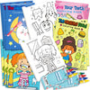 ArtCreativity Dental Coloring Book Kit for Kids - Includes 12 Mini Coloring Books and 12 Boxes of 4 Crayons Each - Fun Birthday Party Favors, Party