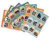 Vagabond Heart National Park Stickers 63 Piece Vinyl Decal Collection, Compact 1.25 Inch Tall Art Set for Travel Journals, National Park Sticker Book
