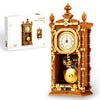 Vziimo Retro Clock Building Blocks Set, Vintage Pendulum Clock Model Kit with Real Functional Timepiece, Creative Gift Toys for Adults Teens 14+ (751