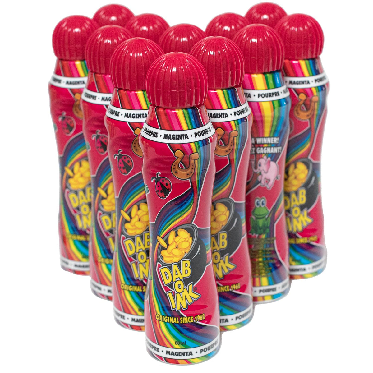 One Dozen 3oz Dab-O-Ink Magenta Bingo Dauber