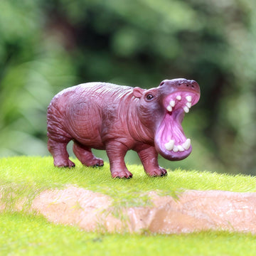 Gemini&Genius Safari Animal Toys, Hippo Figurine Toy, Wildlife World Action Figures, Great Gifts, Collection, Cake Topper, Storytelling Props and Room