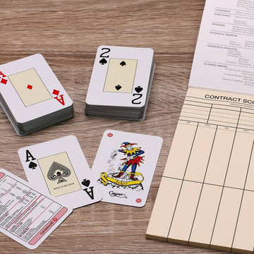 Entertaining with Caspari Double Deck of Bridge Playing Cards, Jumbo Type, Plaid