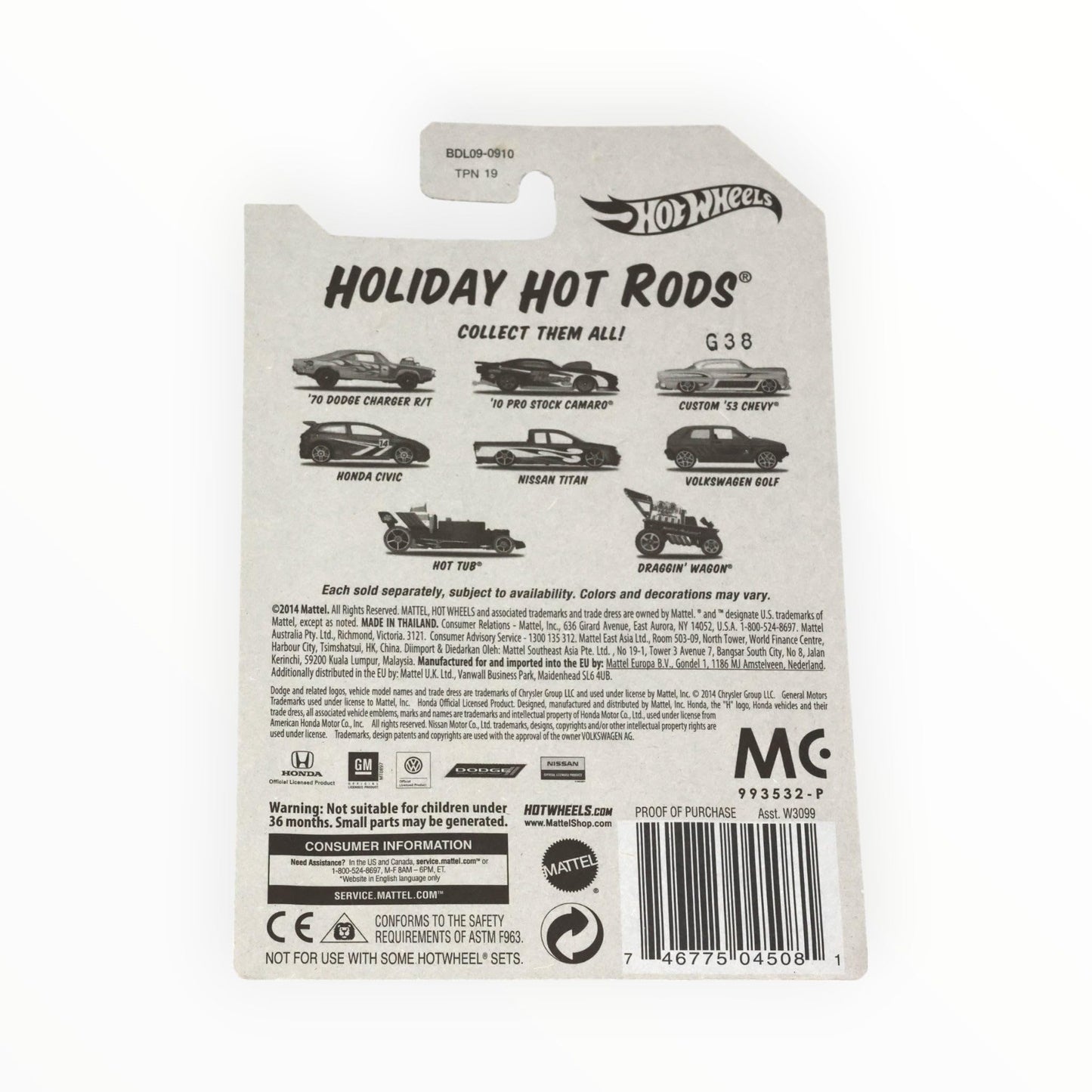 Hot Wheels 2014 Holiday Rods Nissan Titan Pickup Truck Green WALMART