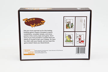 WamWam Games Turn for The Wurst™ - Hilarious Hotdog-Building Card Game, for Dads, Dad-Joke Enthusiasts, and Pun Lovers.