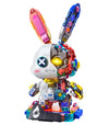 Mechanical Rabbit Building Set - Punk Style Animal Collection Toy Robot Bunny Sets with LED Light Neon Style Collectible Building Toy Ideal Birthsay