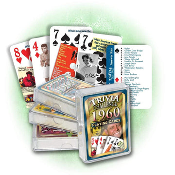 Flickback 1960 Trivia Playing Cards Birthday or Anniversary