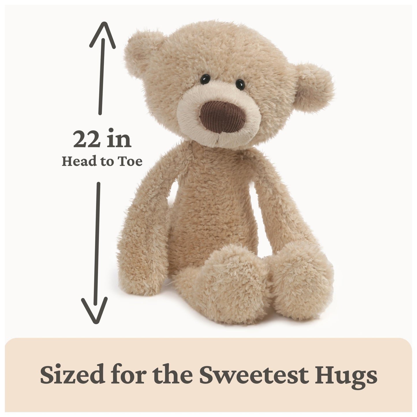 GUND Toothpick 22-Inch Classic Teddy Bear Plush Toy for Ages 1+
