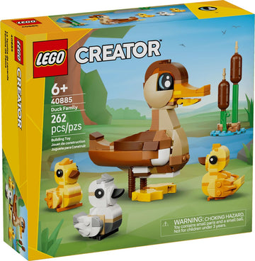 LEGO Creator Duck Family Building Set - 262-Piece Animal Toy with Posable Mother Duck & 3 Ducklings, Cute Play & Display Model, Gift for Kids - 40885