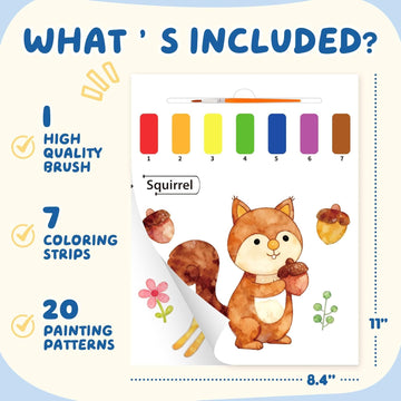 YPLUS Paint with Water Coloring Books for Toddlers 1-3 2-4 Animals