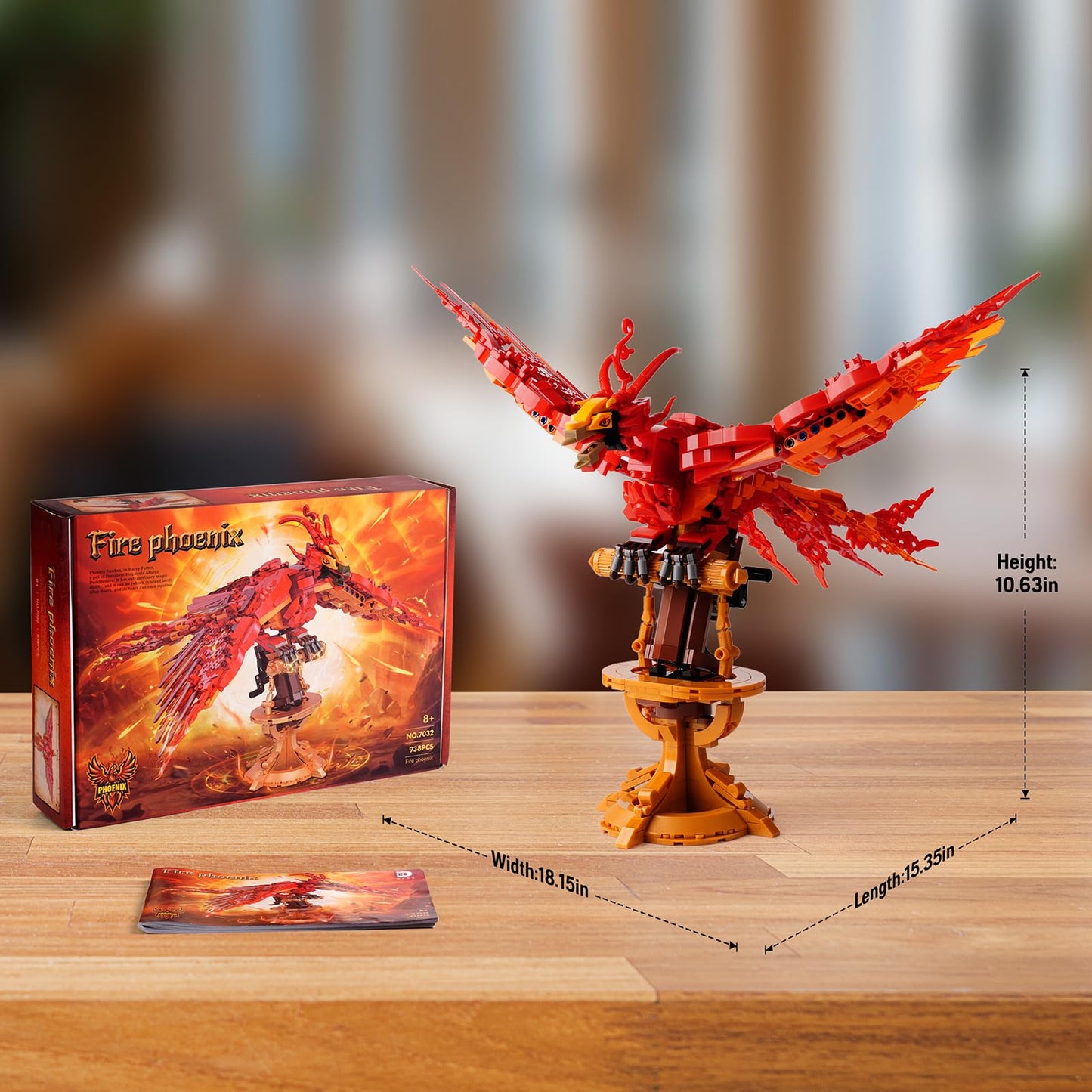 Moc Fire Phoenix Building Set?Compatible with Lego STEM Magic Phoenix Collection Model for Adults?Ideas Bird Toy Gift for Kids Boys and Girls Fans